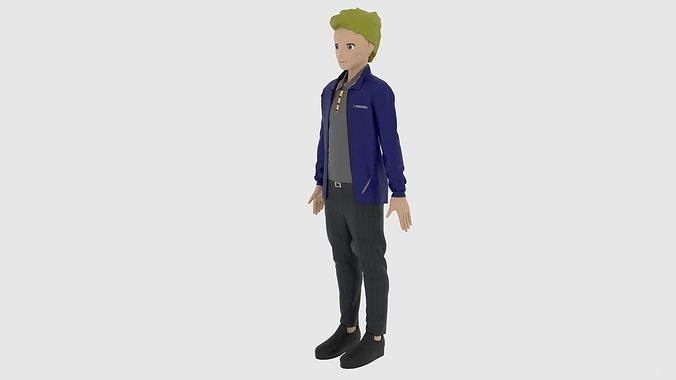 Cartoon Character Low-poly 3D model