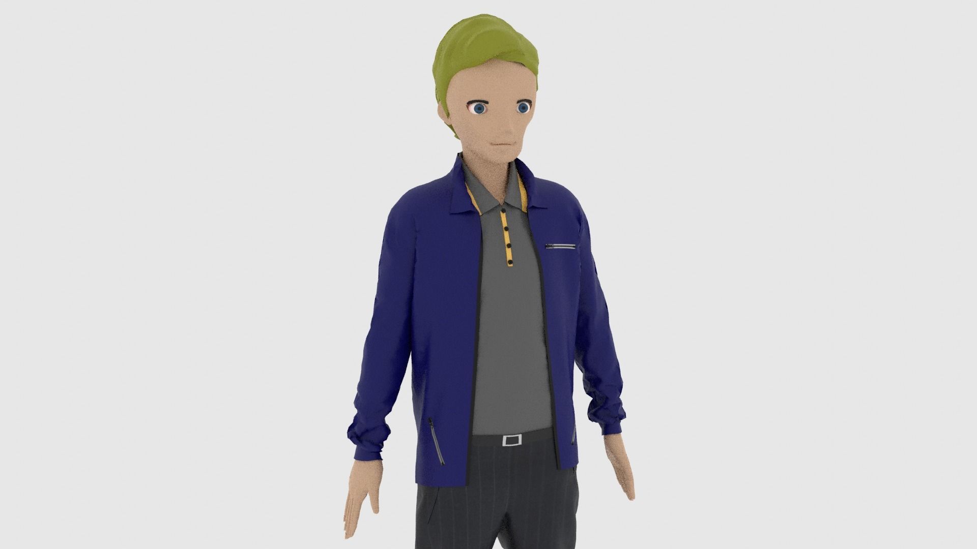 Cartoon Character Low-poly 3D model_7