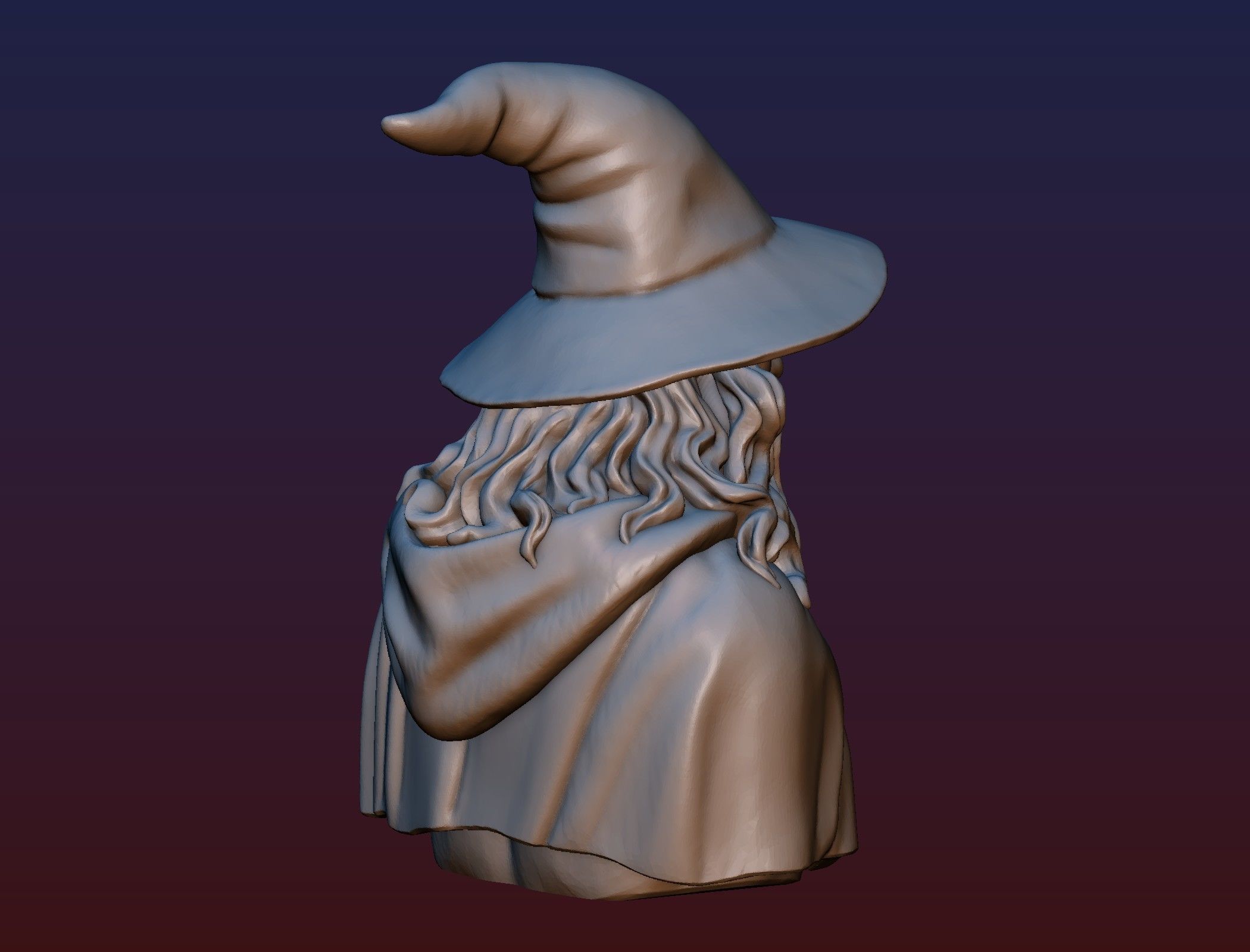 Gandalf Bust 3D print model_13