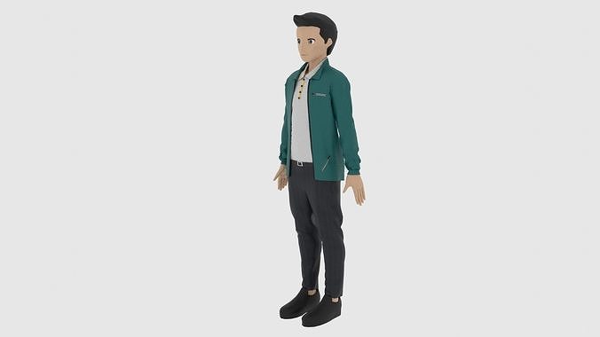 Cartoon Character Low-poly 3D model