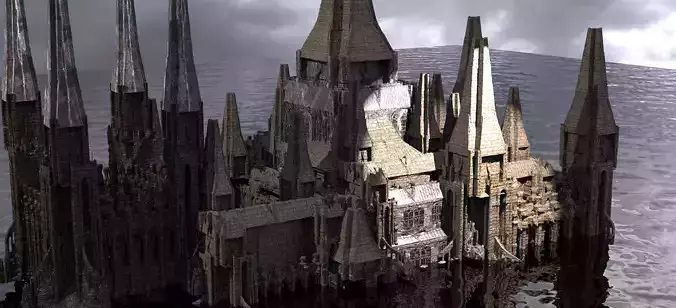 Cult Marshes Tower Cathedral Extended 3D model
