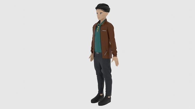 Cartoon Character Low-poly 3D model