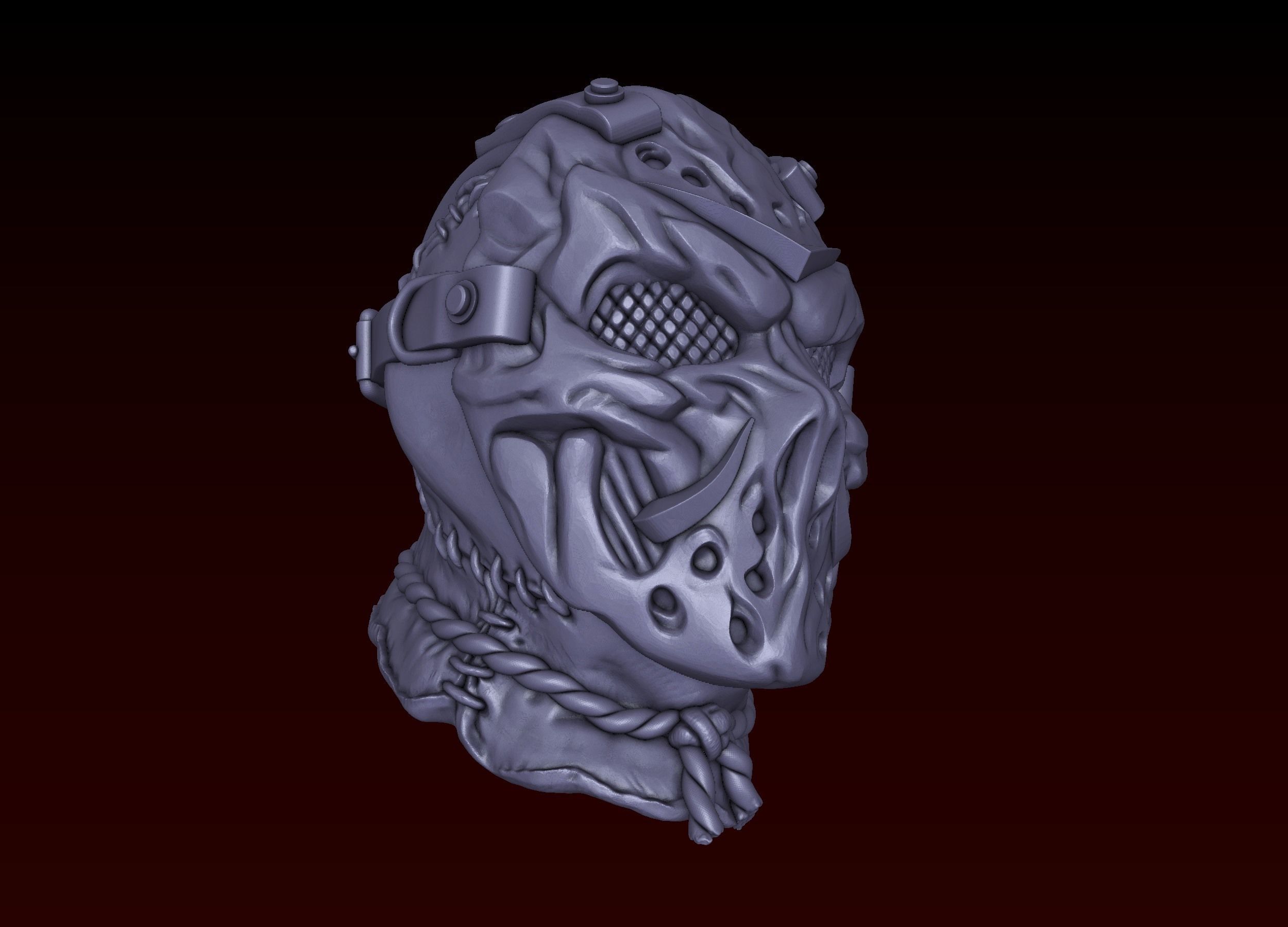 Jason Head in Mask 3D print model_25