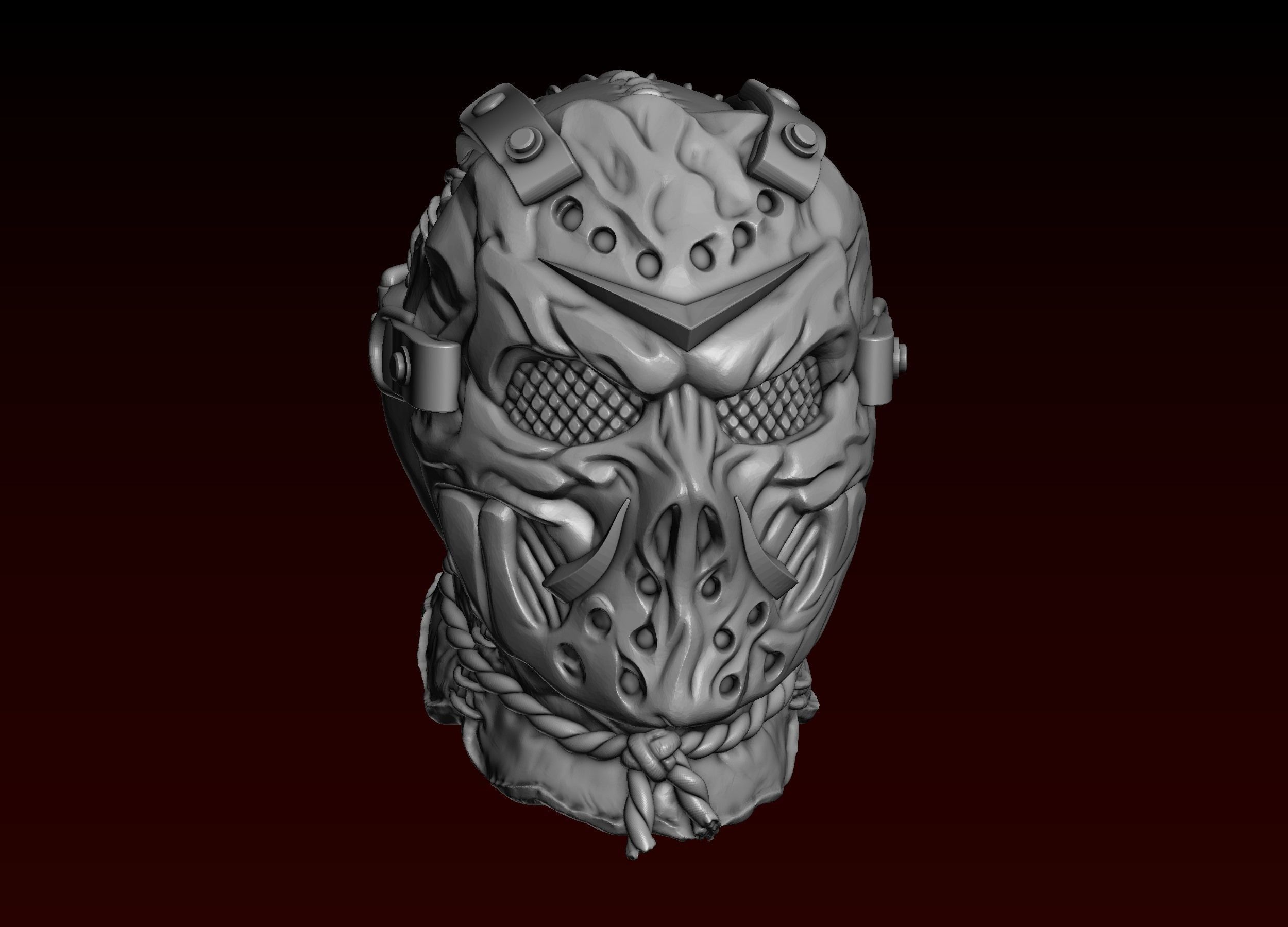 Jason Head in Mask 3D print model_10