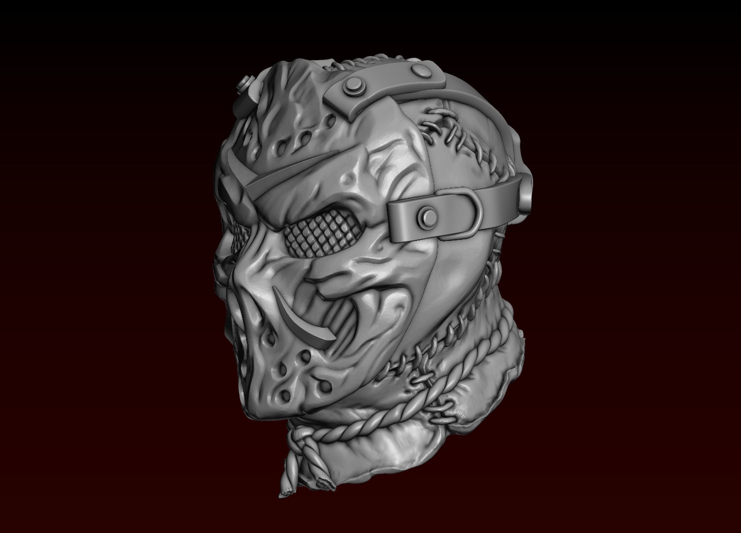 Jason Head in Mask 3D print model_2