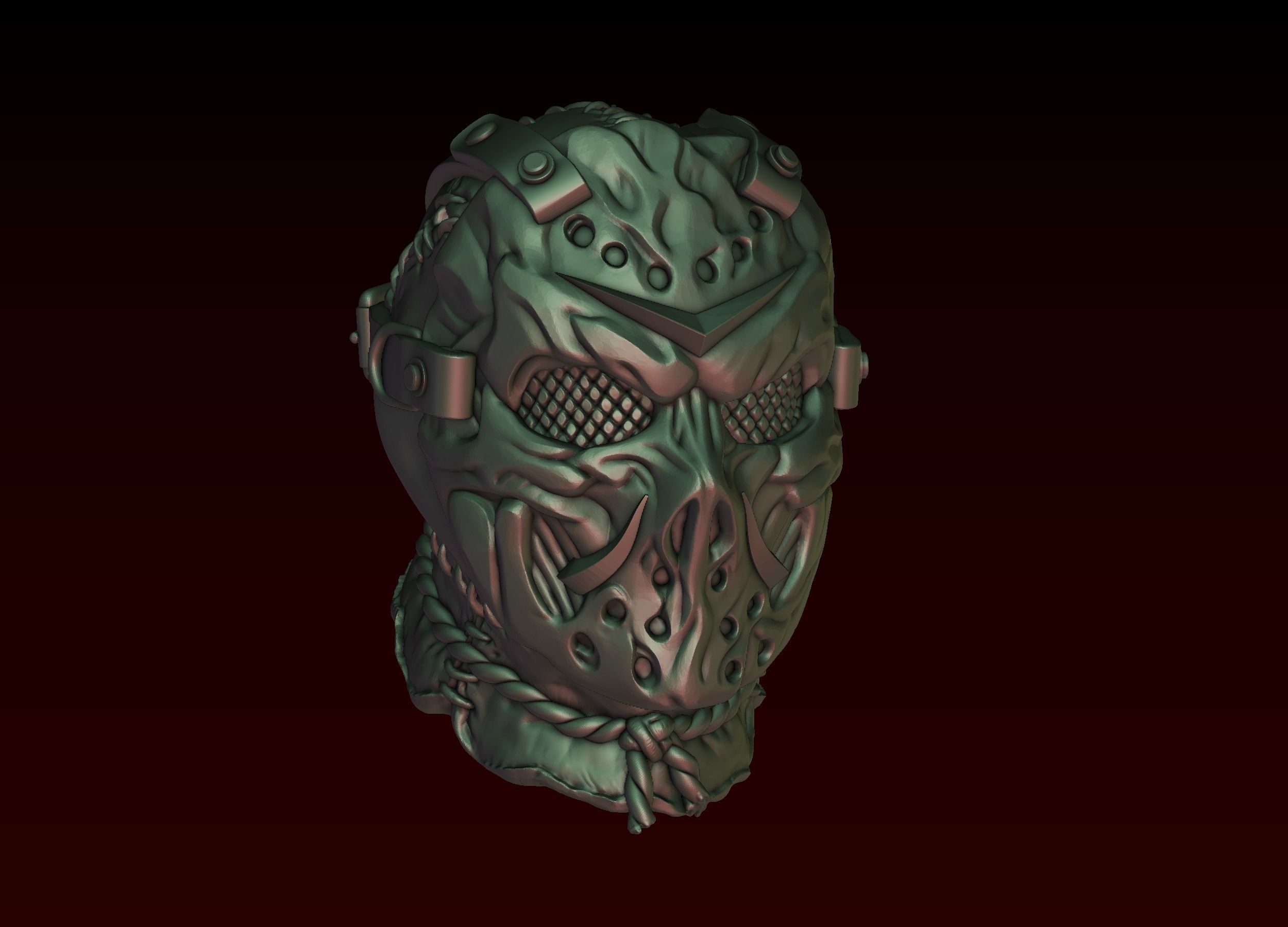 Jason Head in Mask 3D print model_34