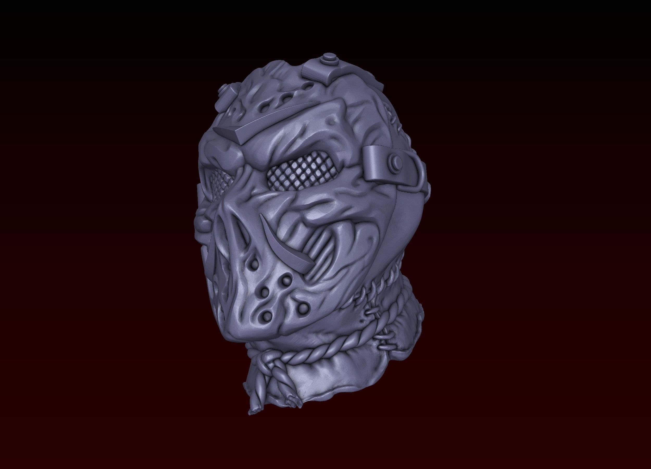 Jason Head in Mask 3D print model_24