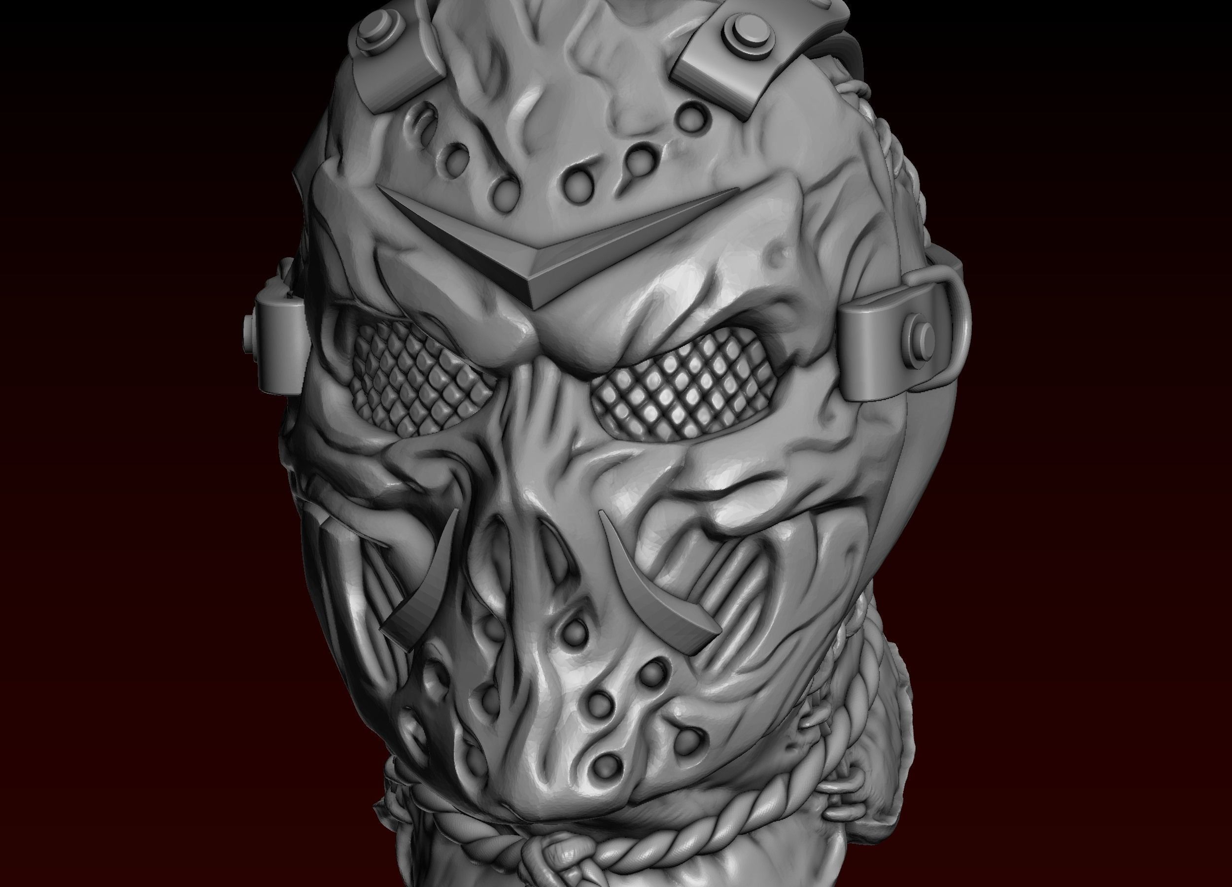 Jason Head in Mask 3D print model_41