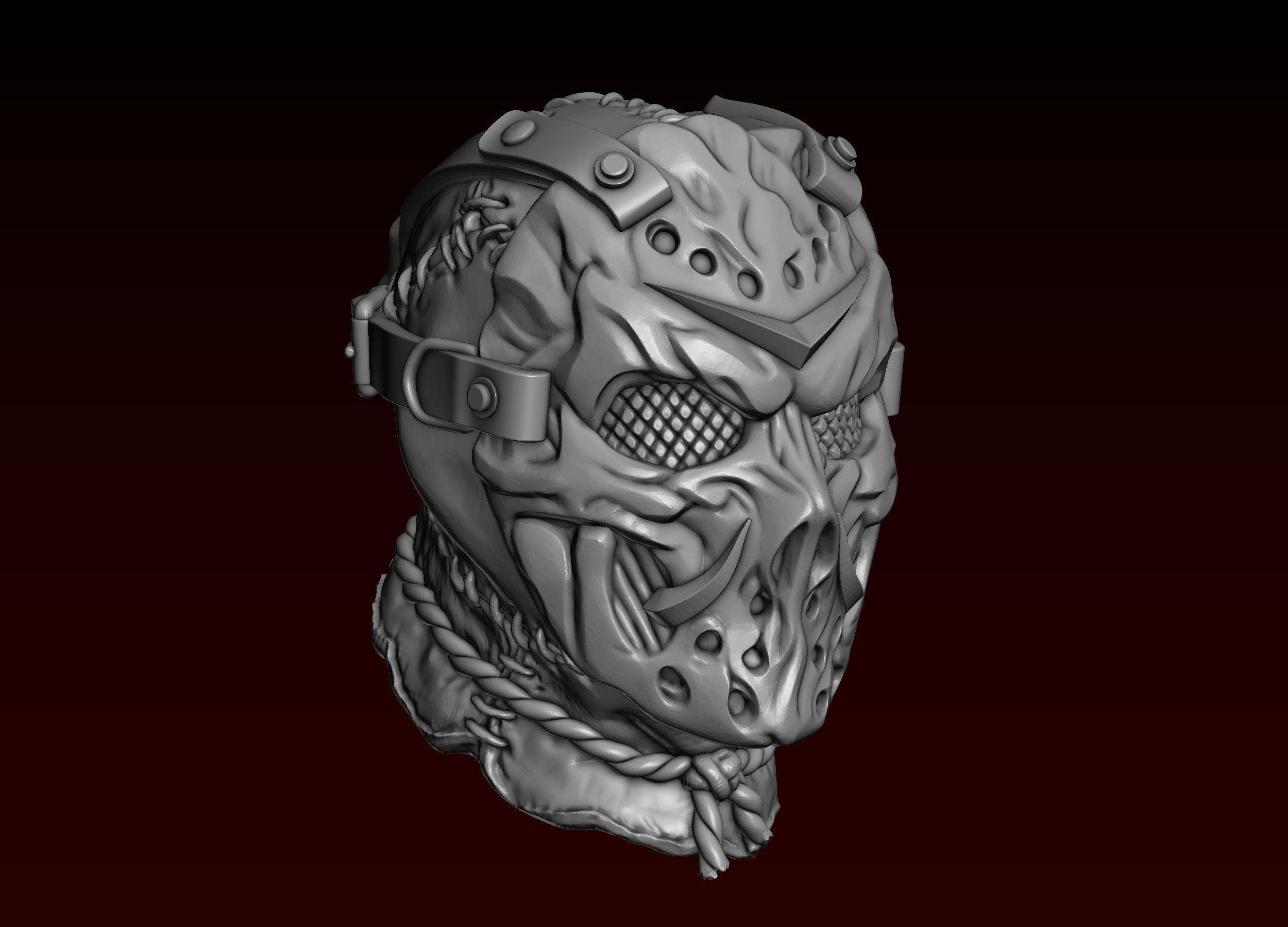 Jason Head in Mask 3D print model_9