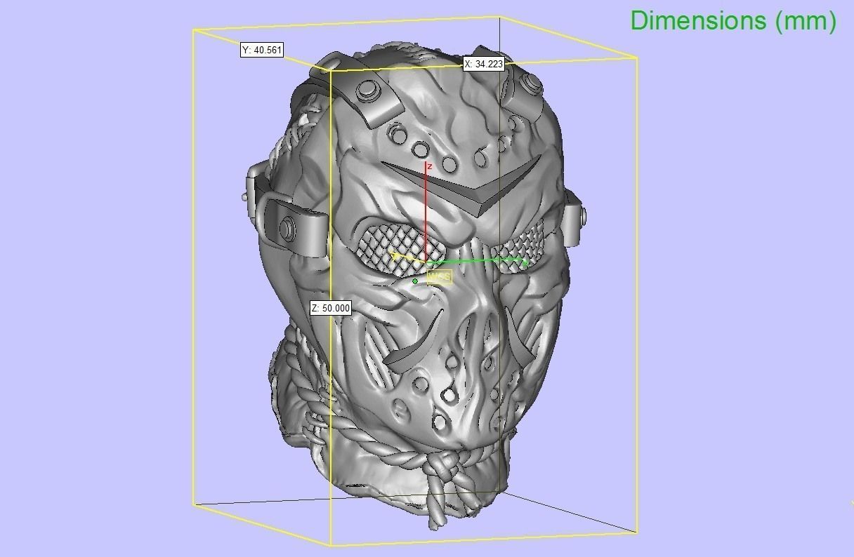 Jason Head in Mask 3D print model_39