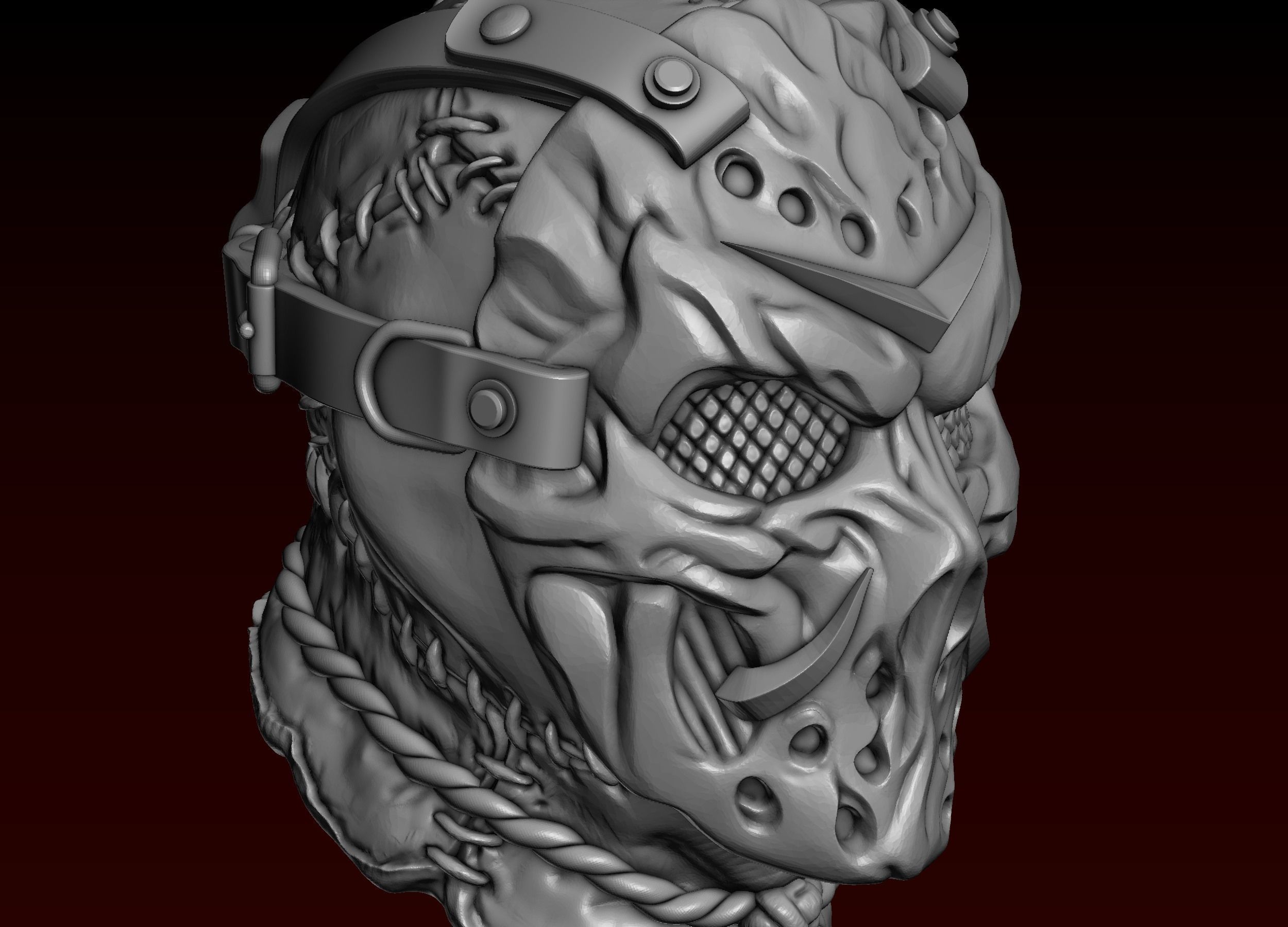 Jason Head in Mask 3D print model_20