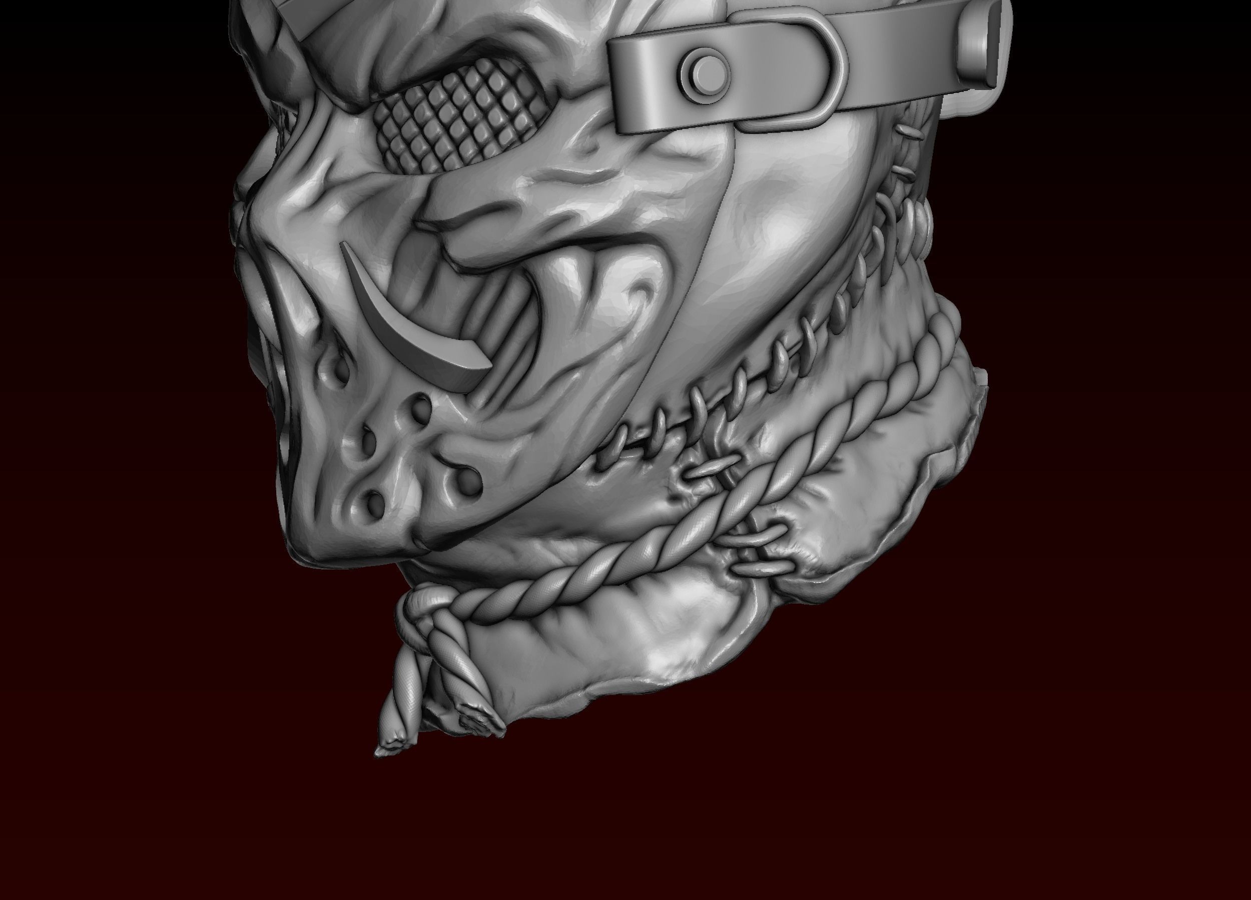 Jason Head in Mask 3D print model_23