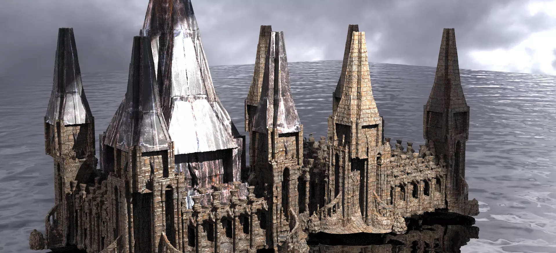 Forest Cult Cathedral Domes 3D model_0