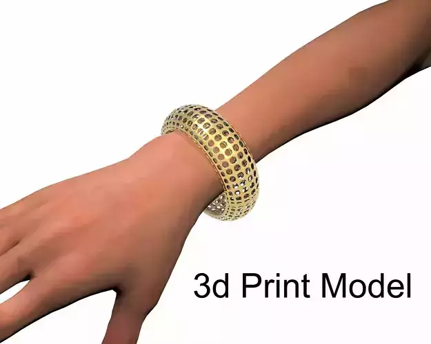 Bangle Bracelet STL jewelry Free 3D print model