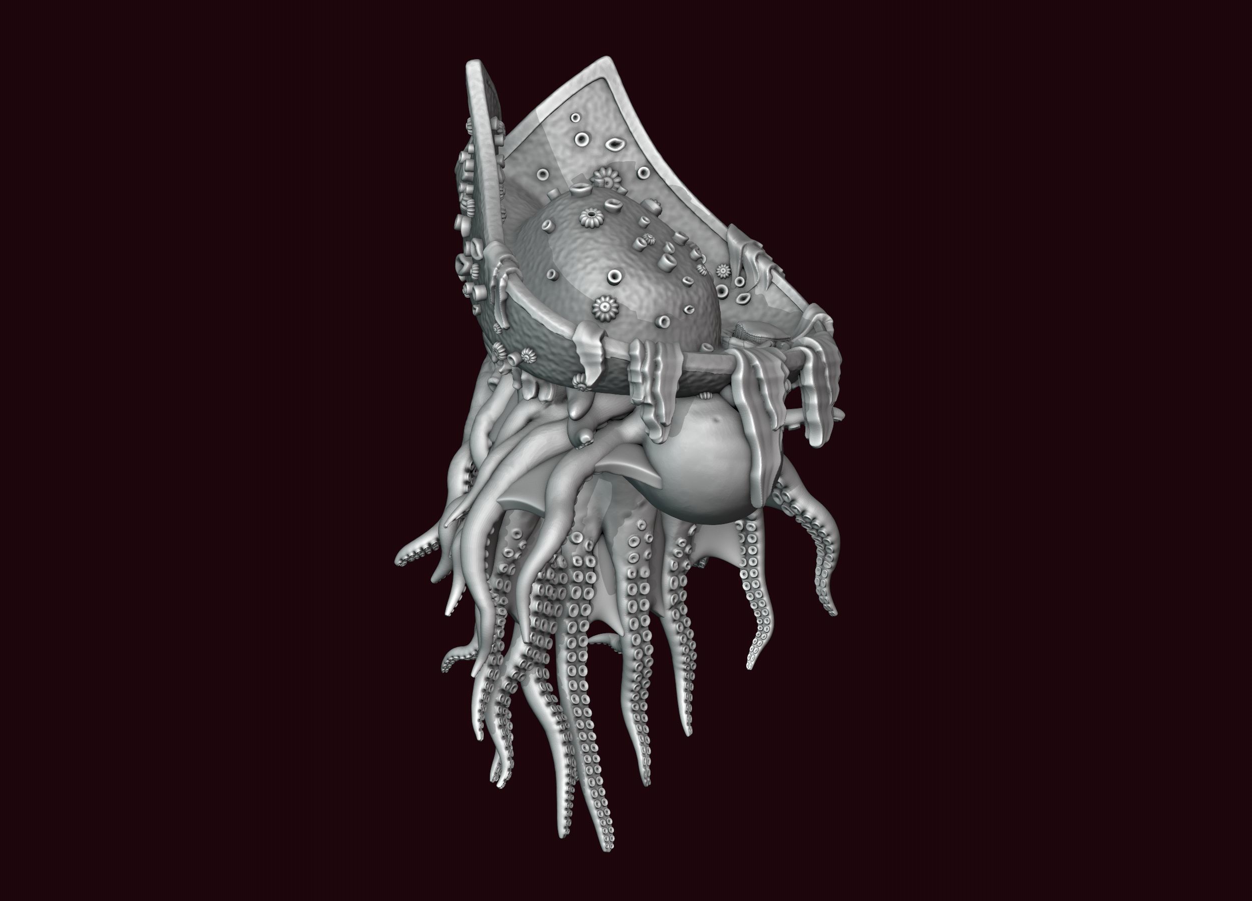 Davy Jones Head 3D print model_5