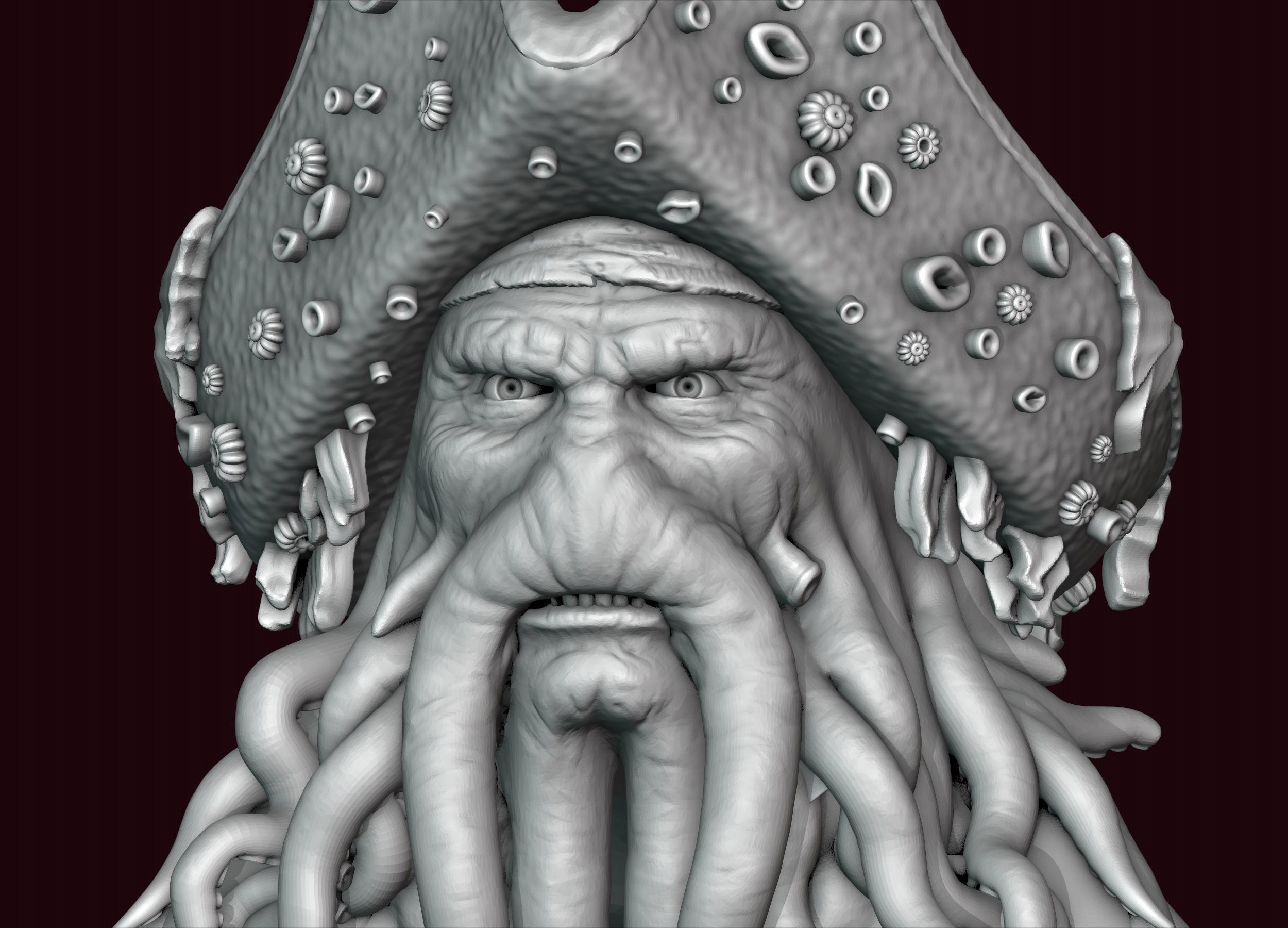 Davy Jones Head 3D print model_24