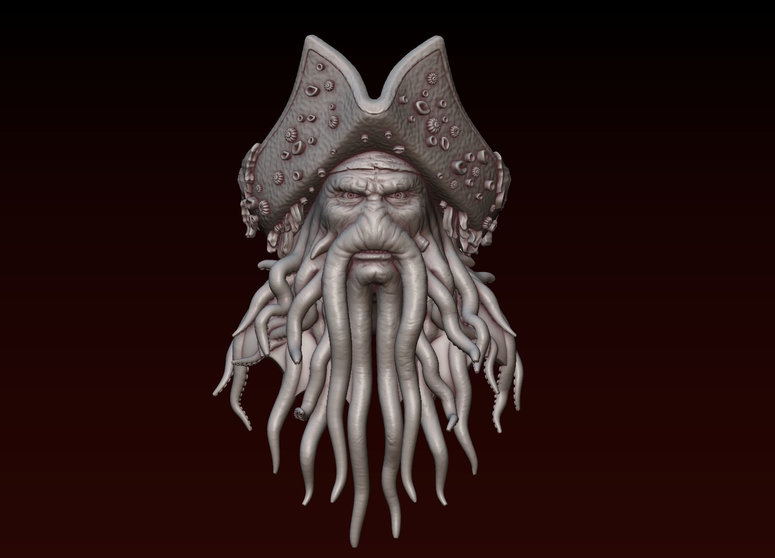 Davy Jones Head 3D print model_28