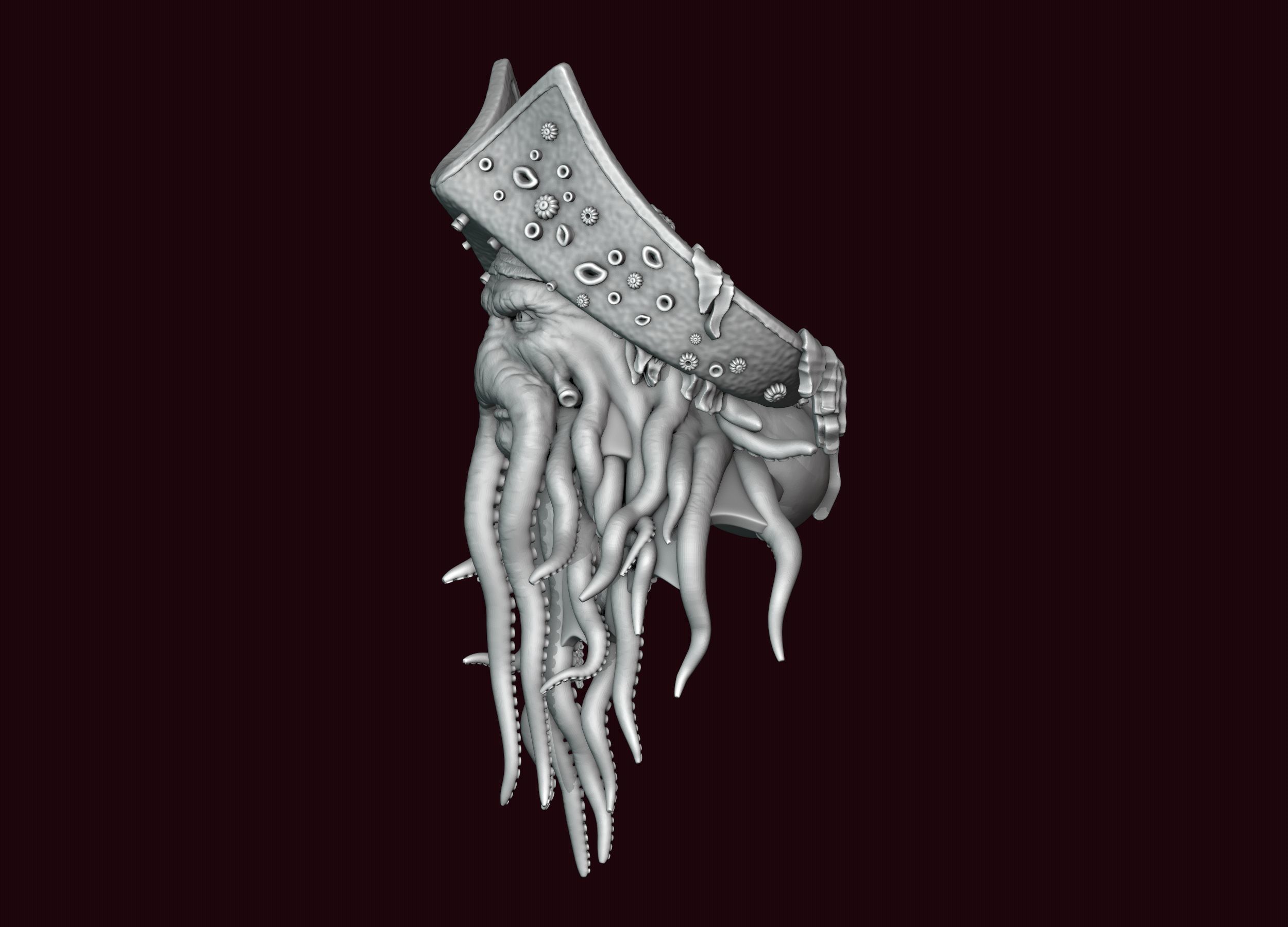 Davy Jones Head 3D print model_3