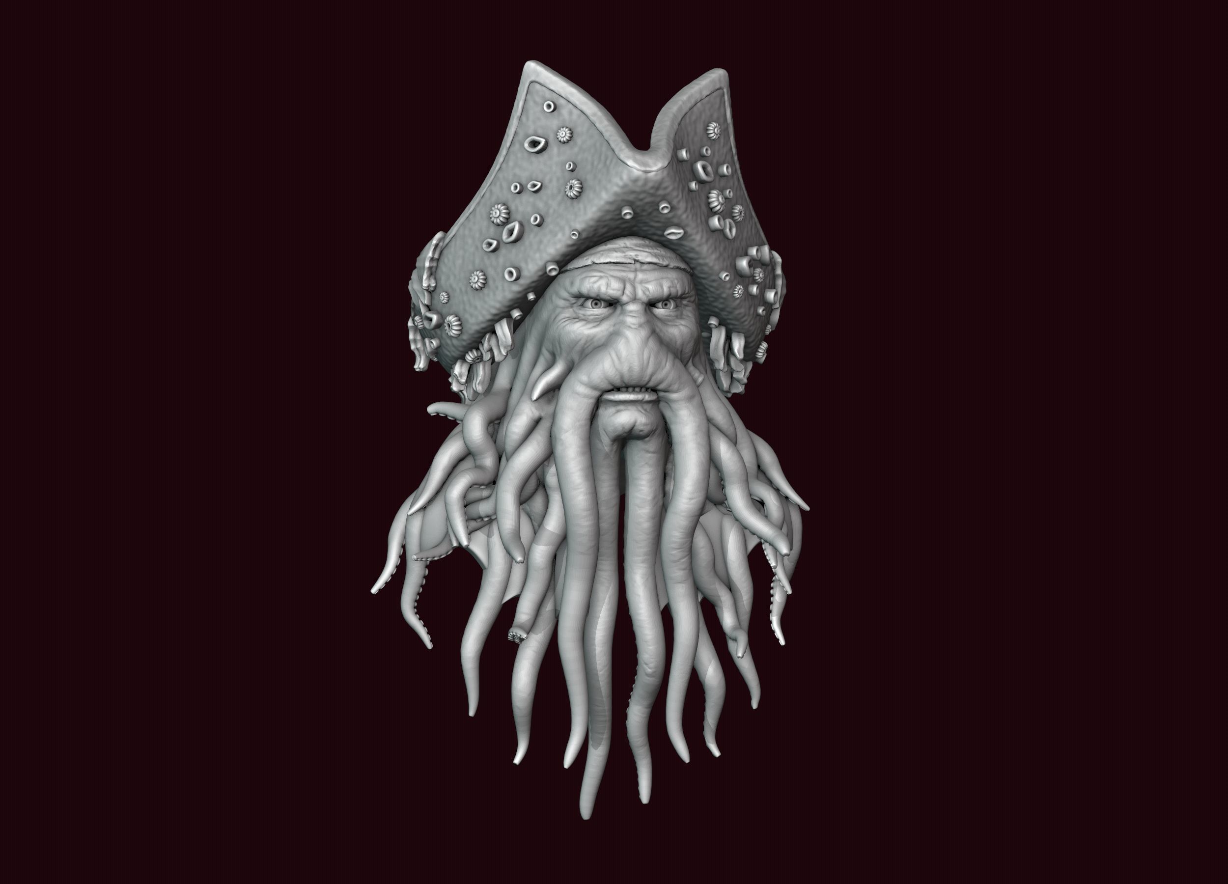 Davy Jones Head 3D print model_11