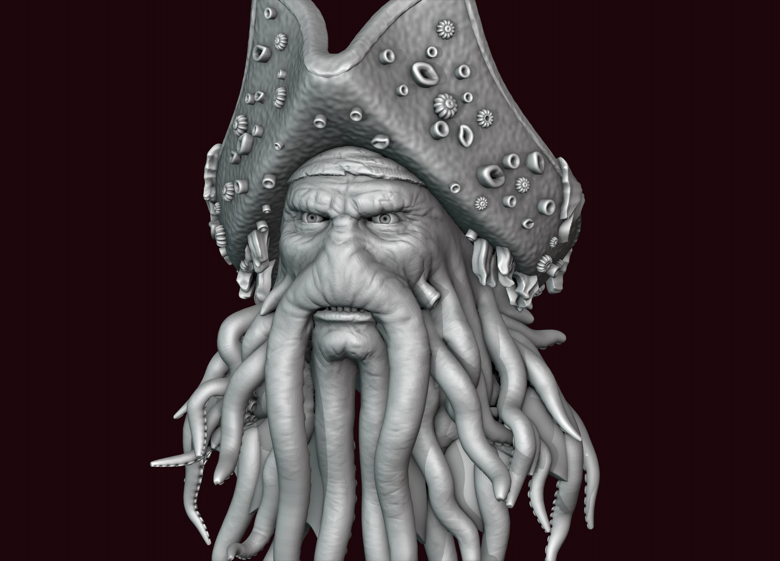 Davy Jones Head 3D print model_22