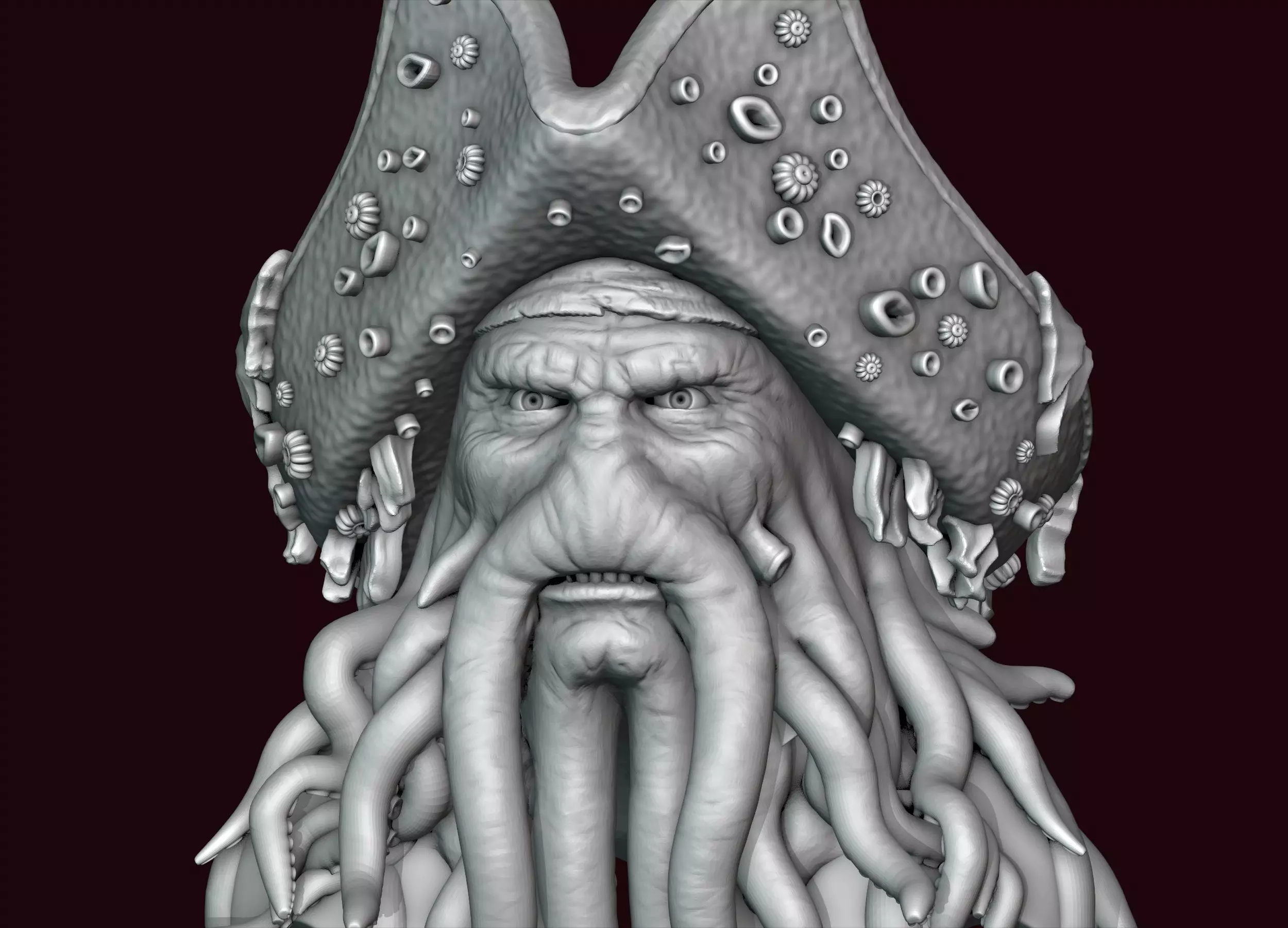 Davy Jones Head 3D print model_0
