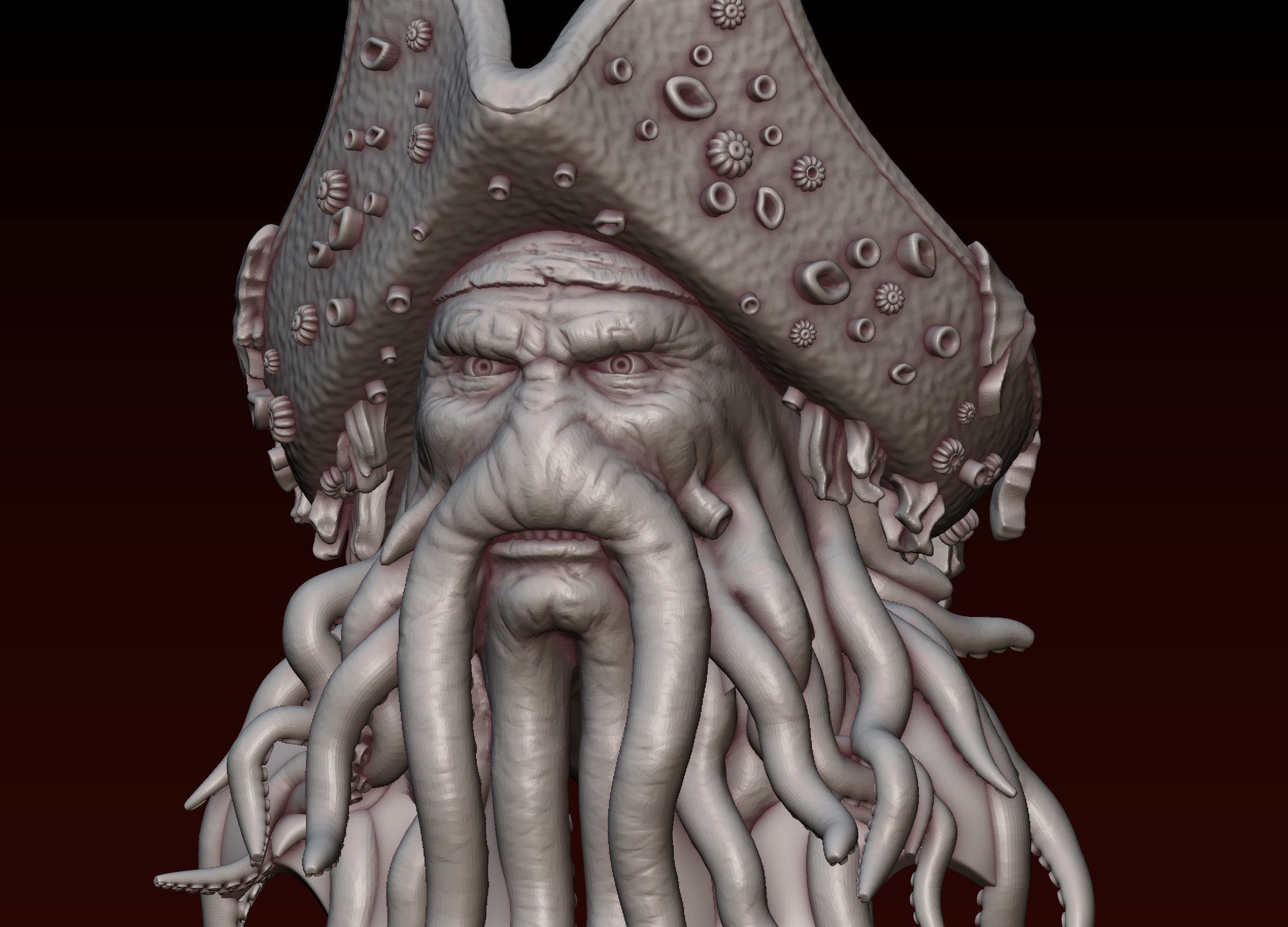 Davy Jones Head 3D print model_29