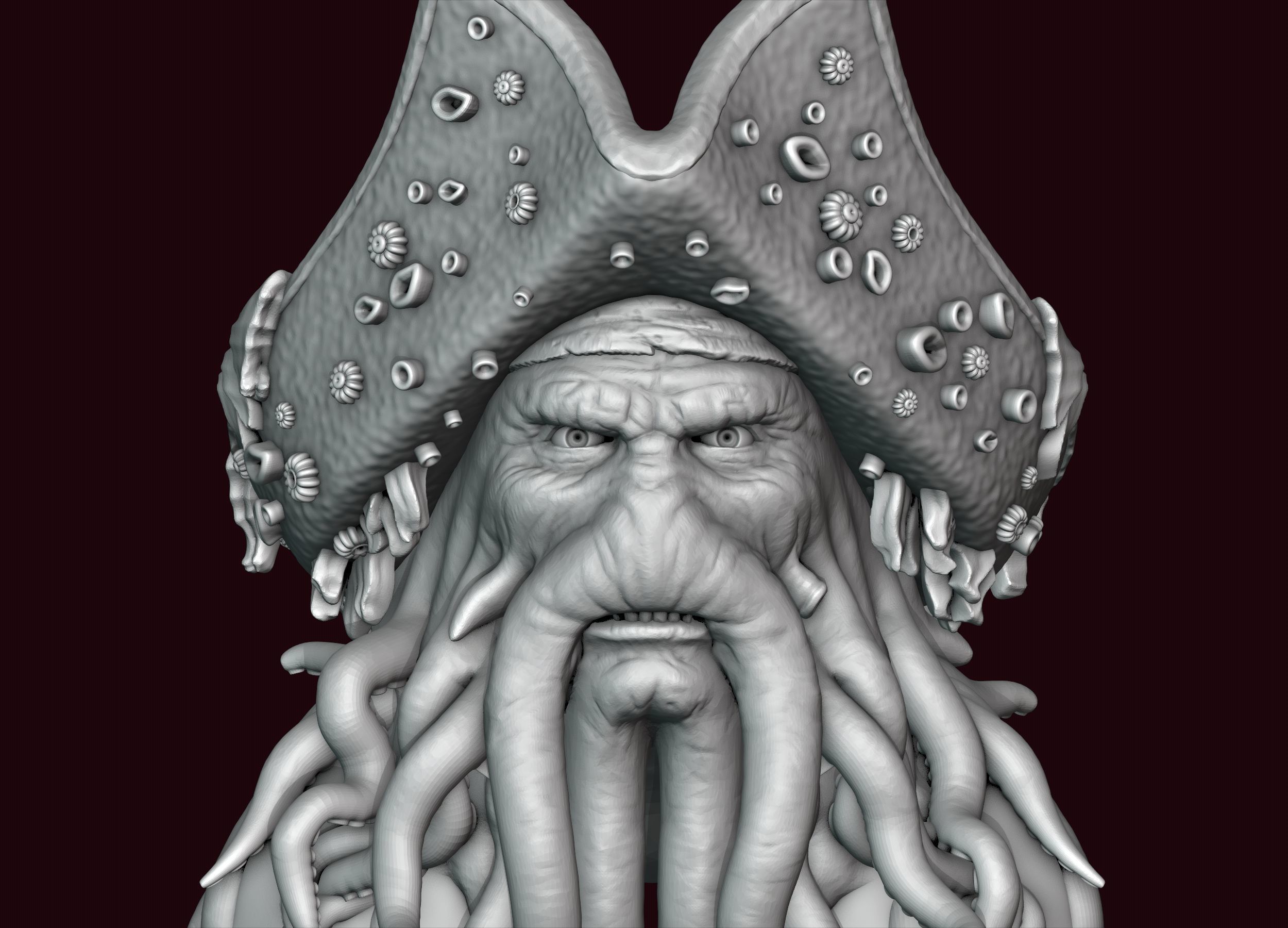 Davy Jones Head 3D print model_27