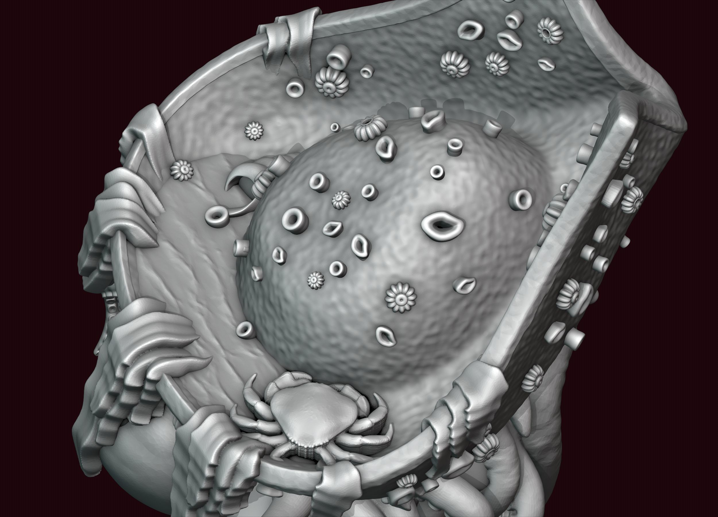 Davy Jones Head 3D print model_26