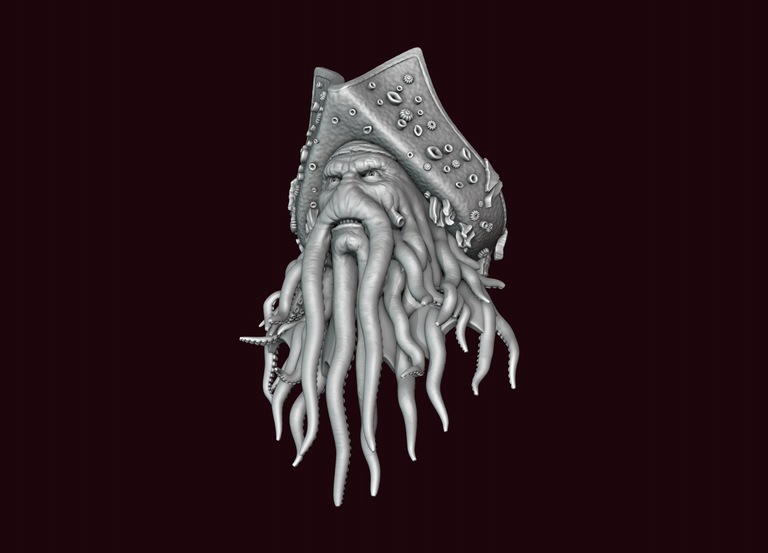 Davy Jones Head 3D print model_13