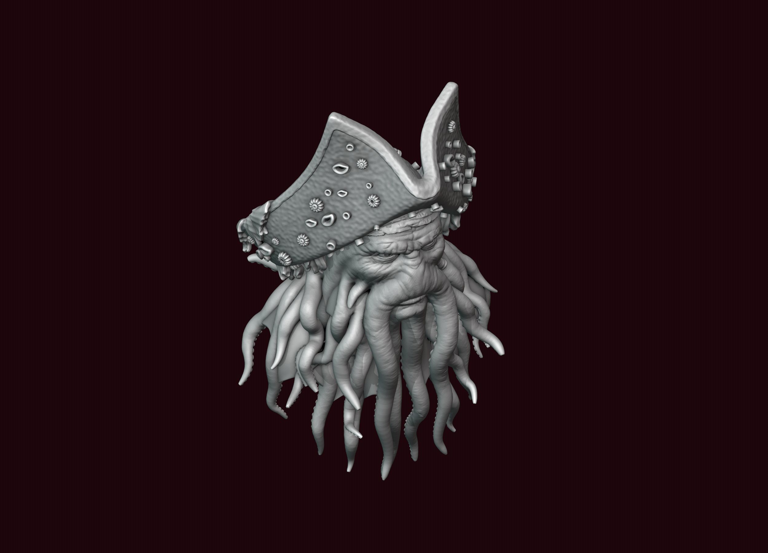 Davy Jones Head 3D print model_12