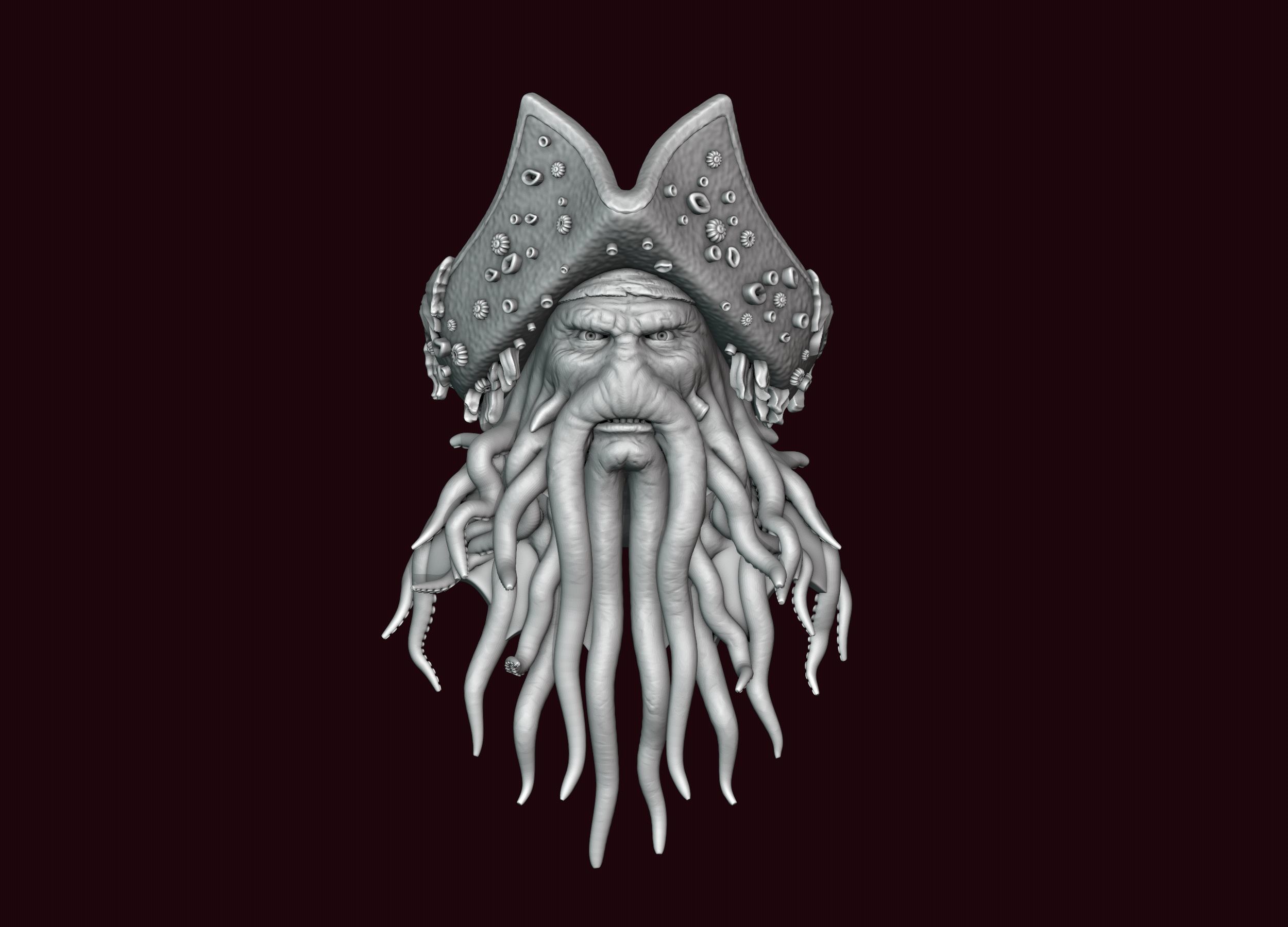 Davy Jones Head 3D print model_17
