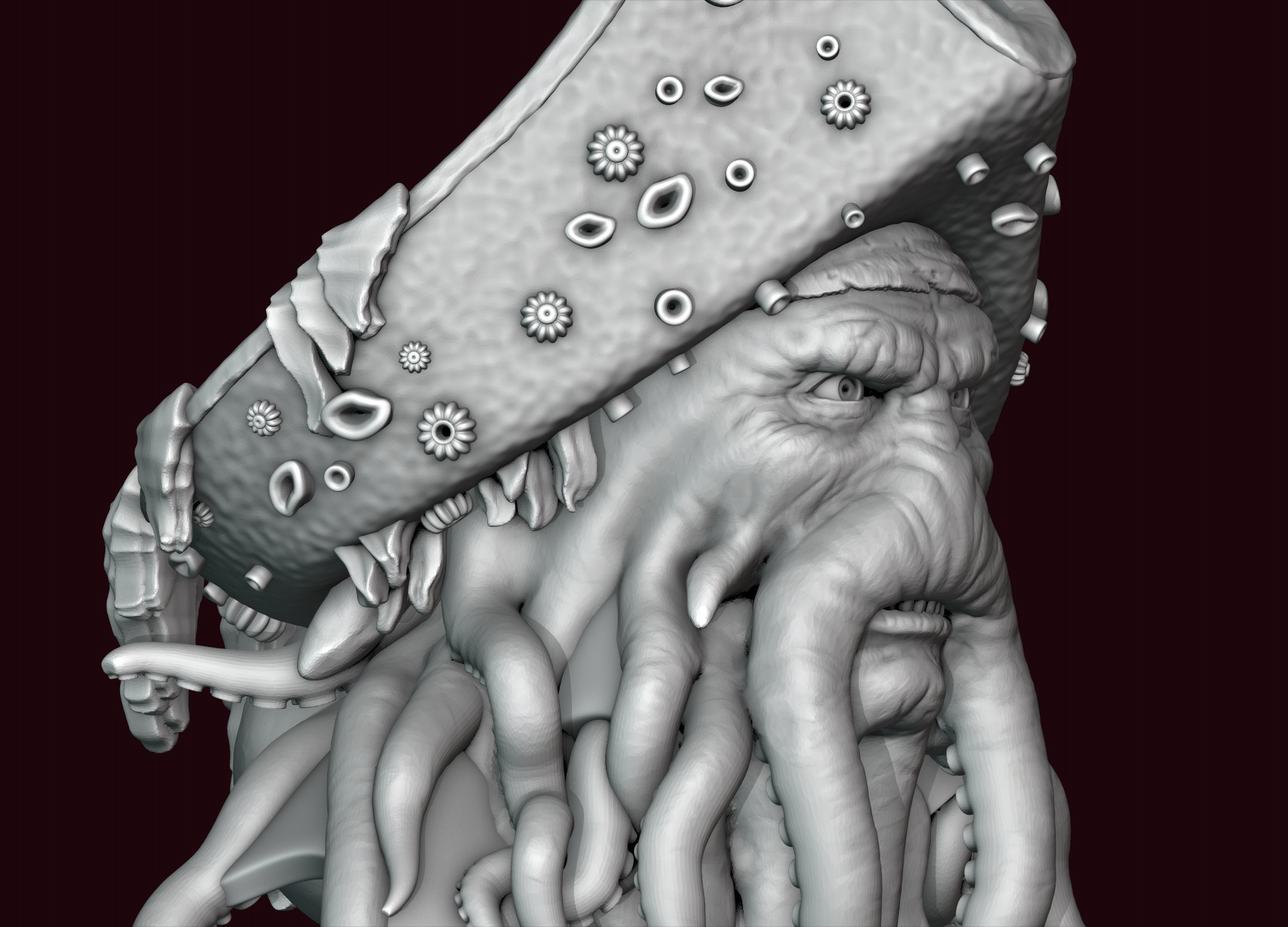 Davy Jones Head 3D print model_25