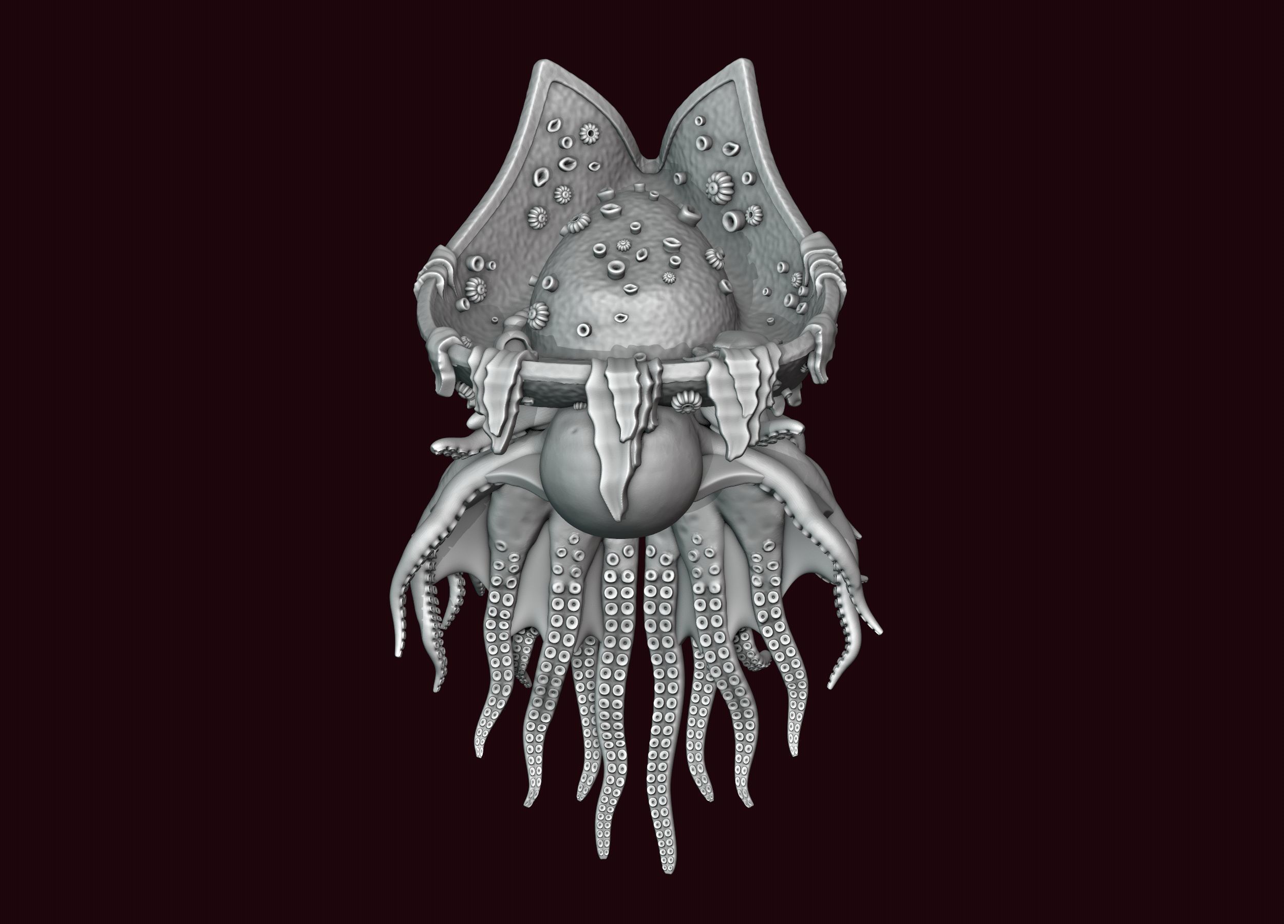 Davy Jones Head 3D print model_7