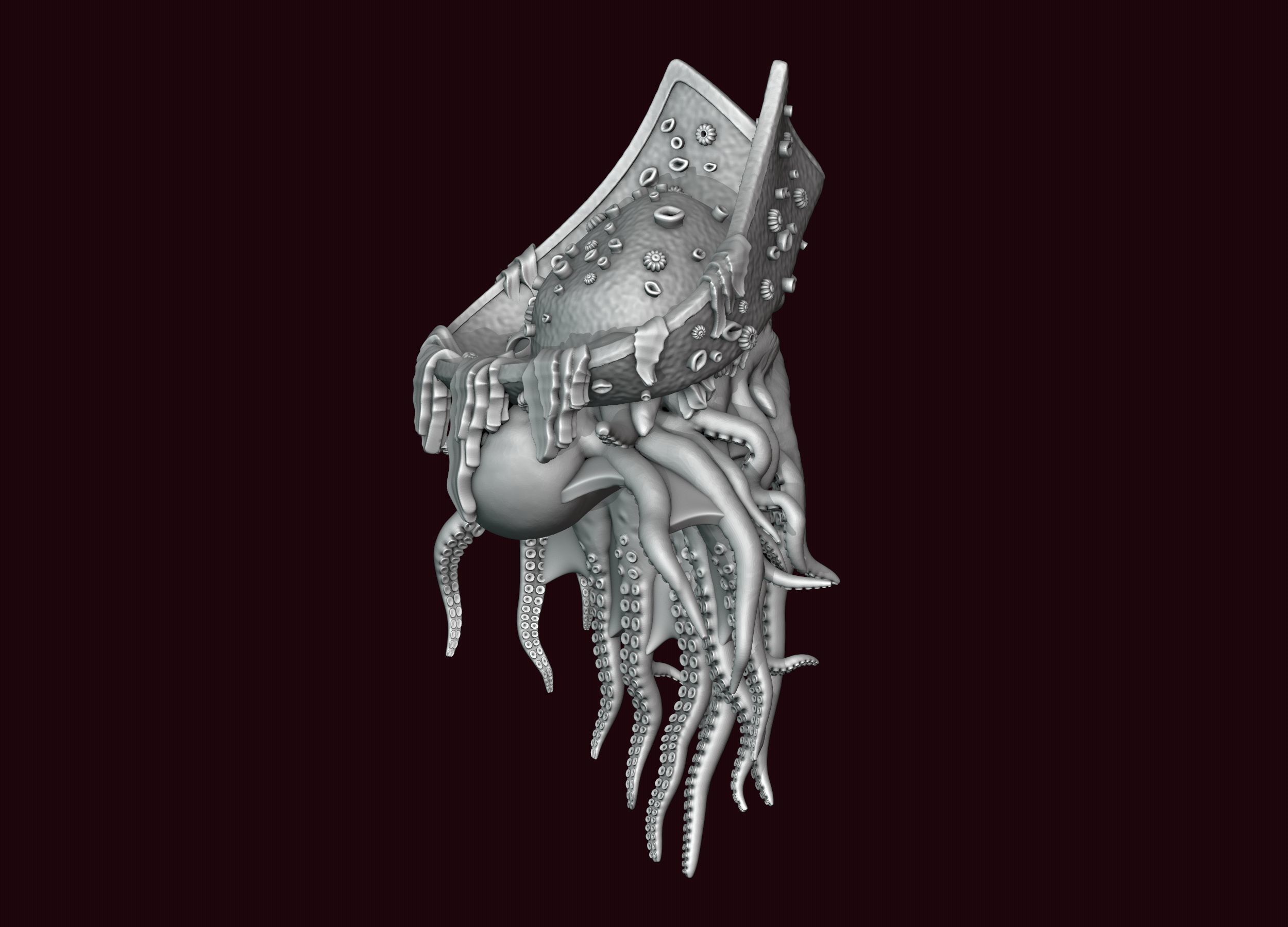 Davy Jones Head 3D print model_8
