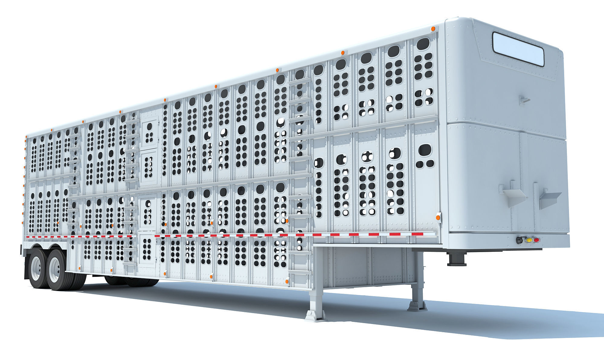 Animal Transporter Trailer 3D model_8