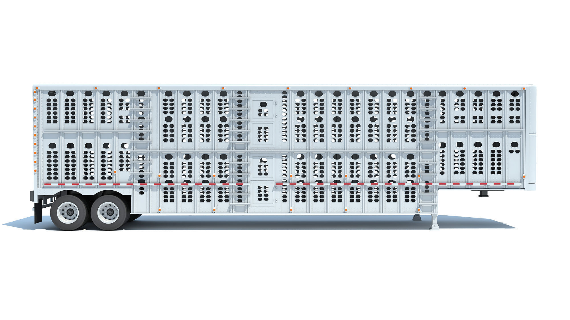 Animal Transporter Trailer 3D model_7