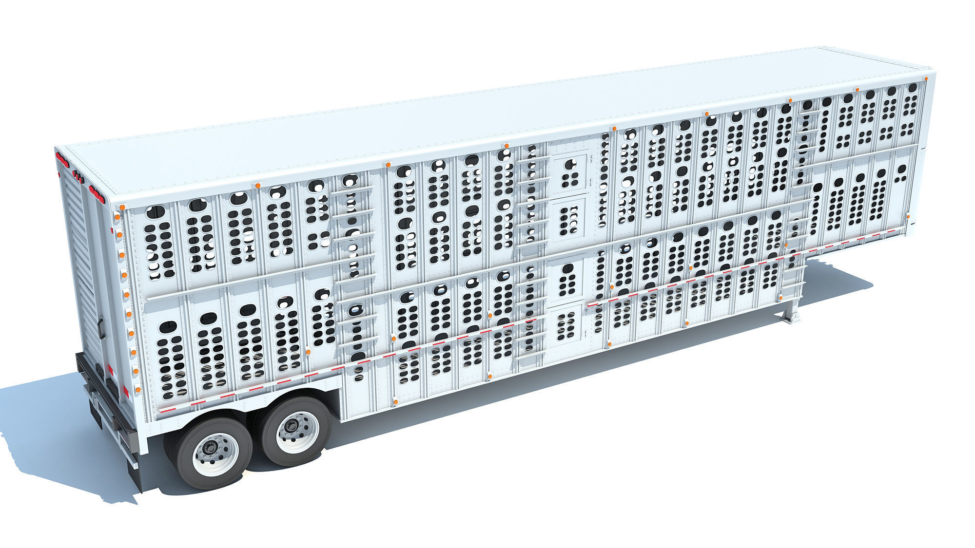 Animal Transporter Trailer 3D model_6