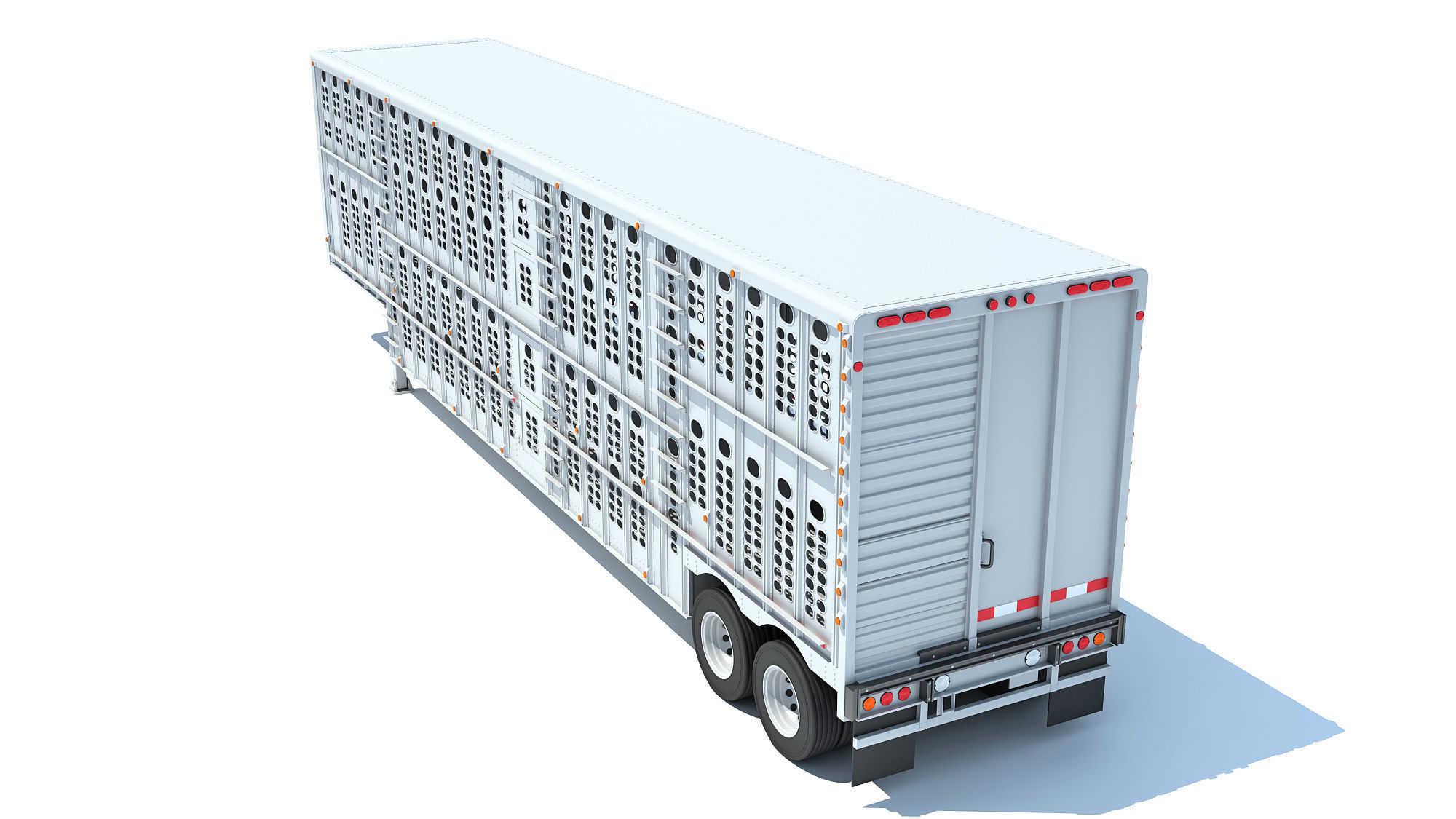 Animal Transporter Trailer 3D model_4