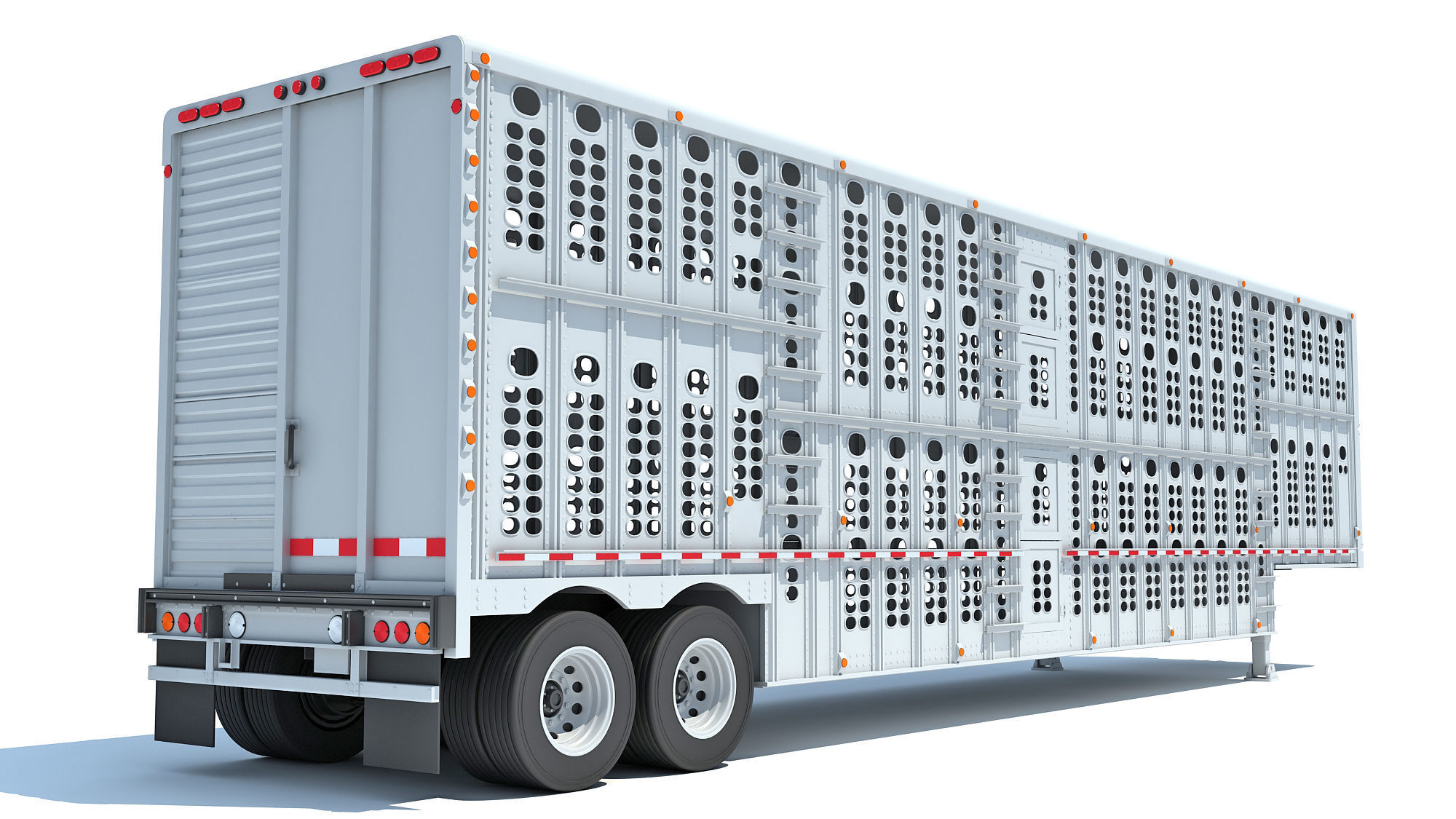 Animal Transporter Trailer 3D model_5