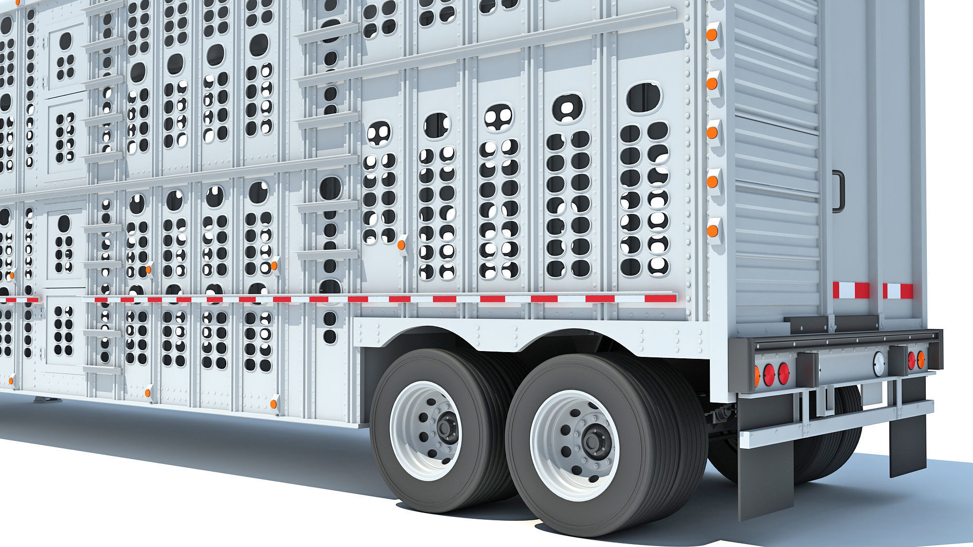 Animal Transporter Trailer 3D model_11