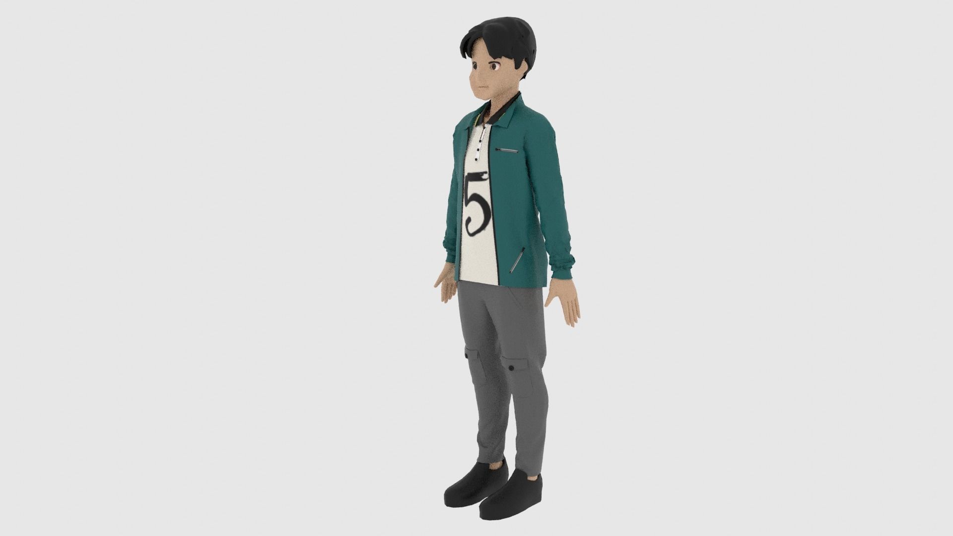 Cartoon Character Low-poly 3D model_2