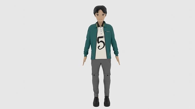 Cartoon Character Low-poly 3D model