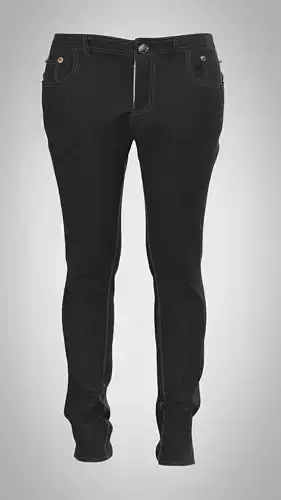 v shaped back yoke jeans for female 3D model v shaped back yoke jeans for female 3D model