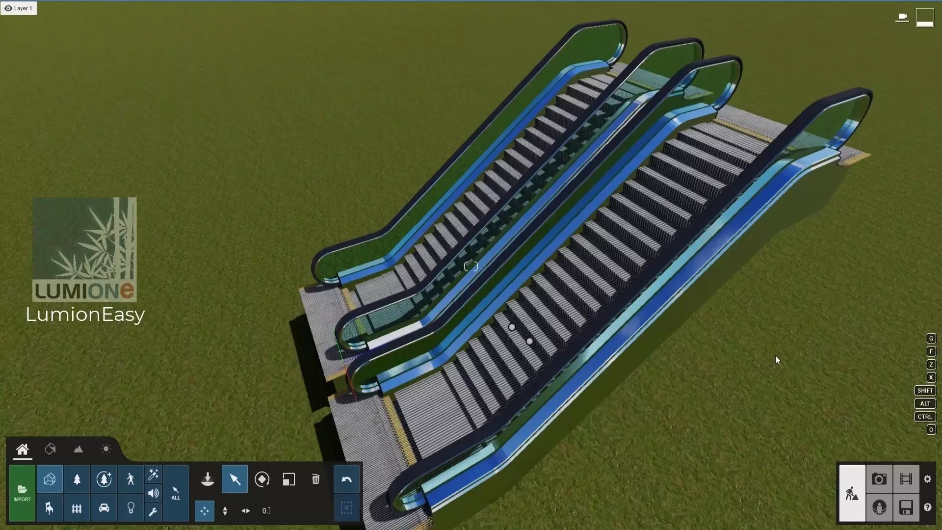 Escalator animated for Lumion 3D model_0