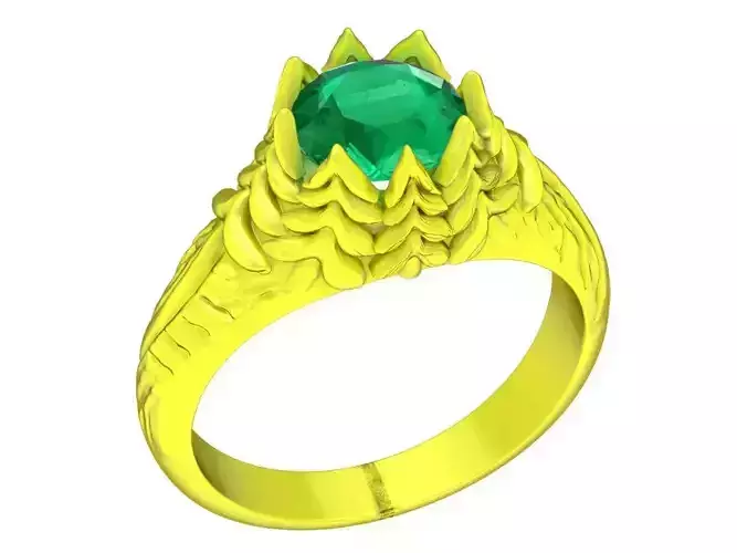 pine tree diamond woman ring 4391 3D print model