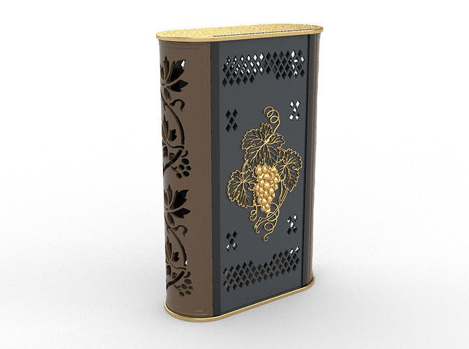 Decorative package for wine bottles 3D model