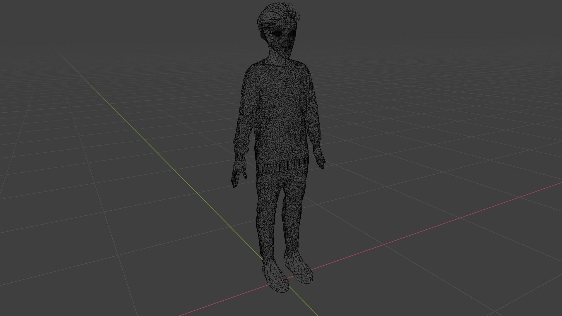 Cartoon Character Low-poly 3D model_9