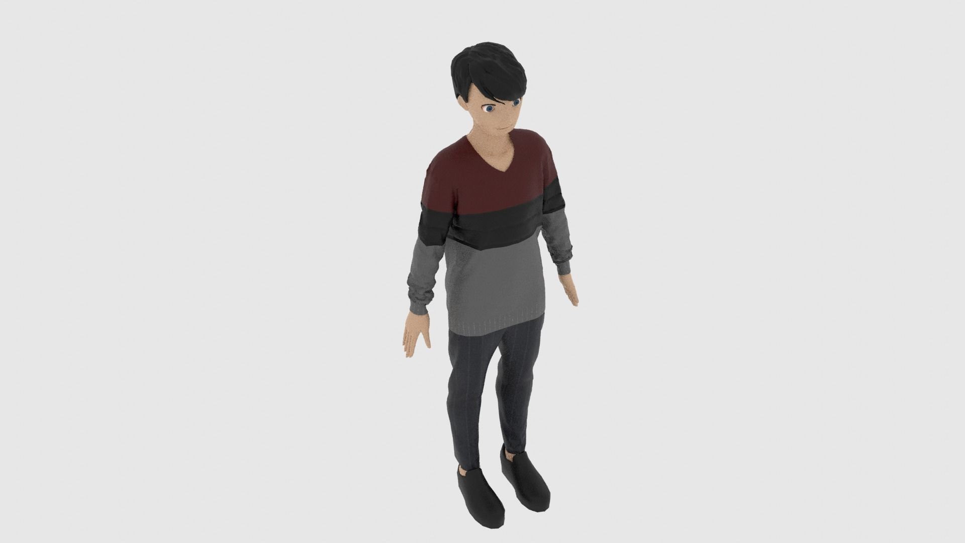 Cartoon Character Low-poly 3D model_6