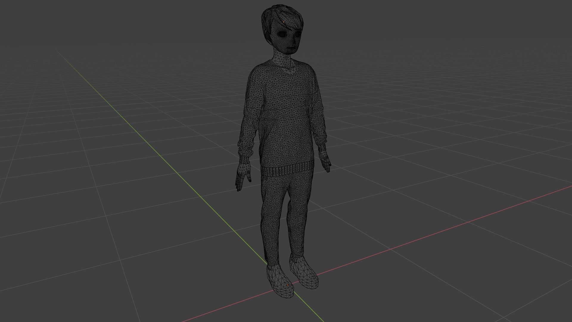 Cartoon Character Low-poly 3D model_9