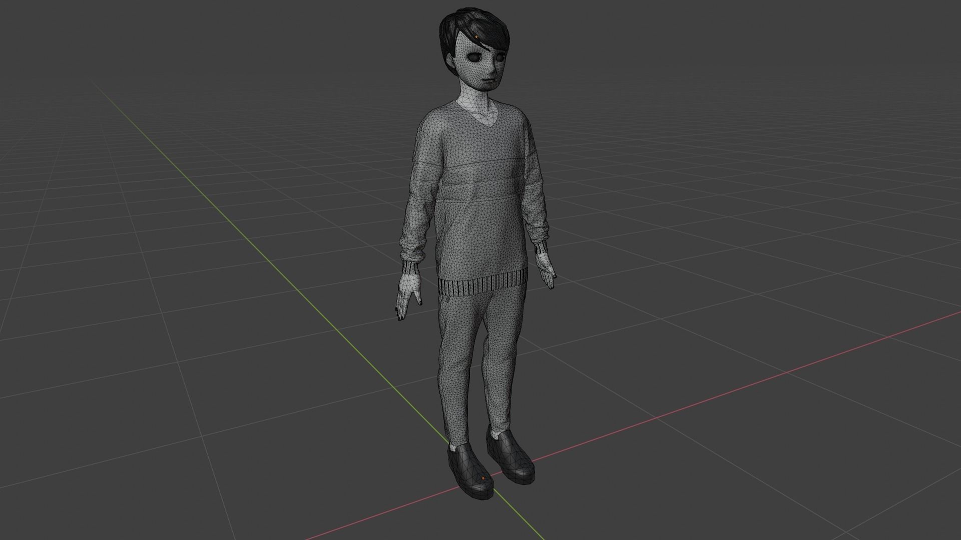 Cartoon Character Low-poly 3D model_8